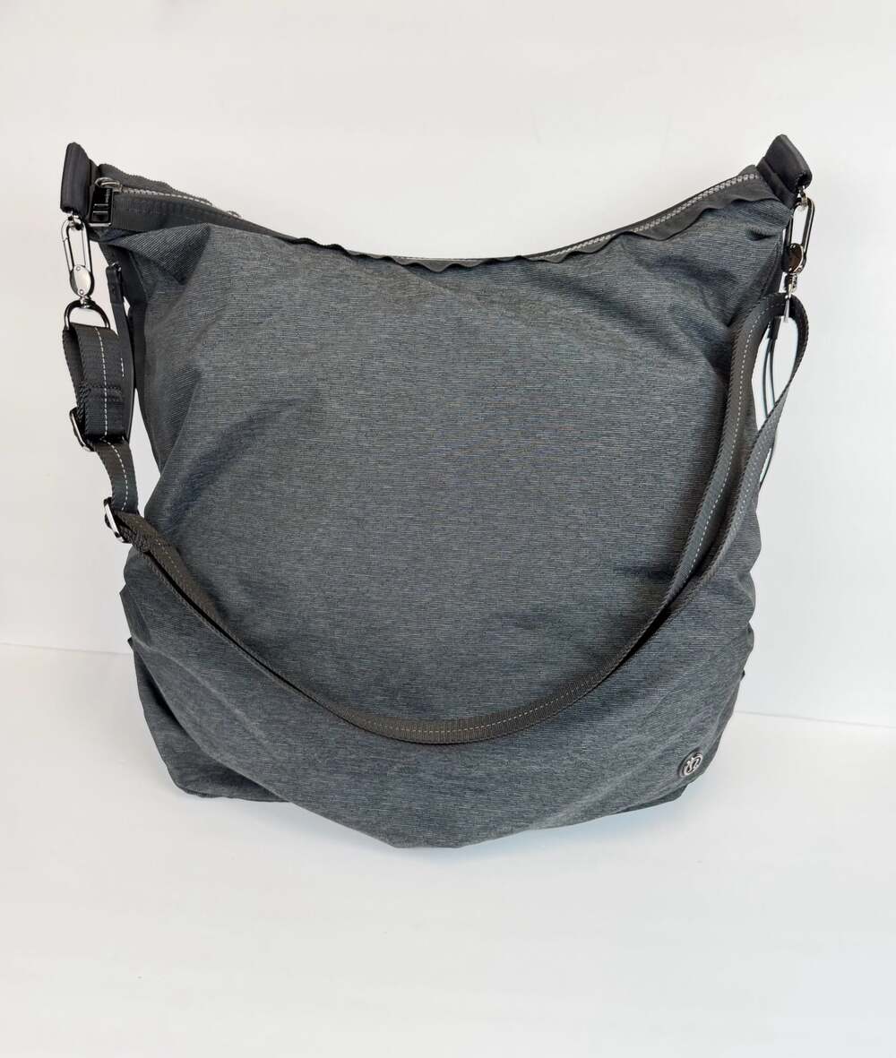 lululemon Athletica Large Charcoal Grey Slouchy Shoulder Bag